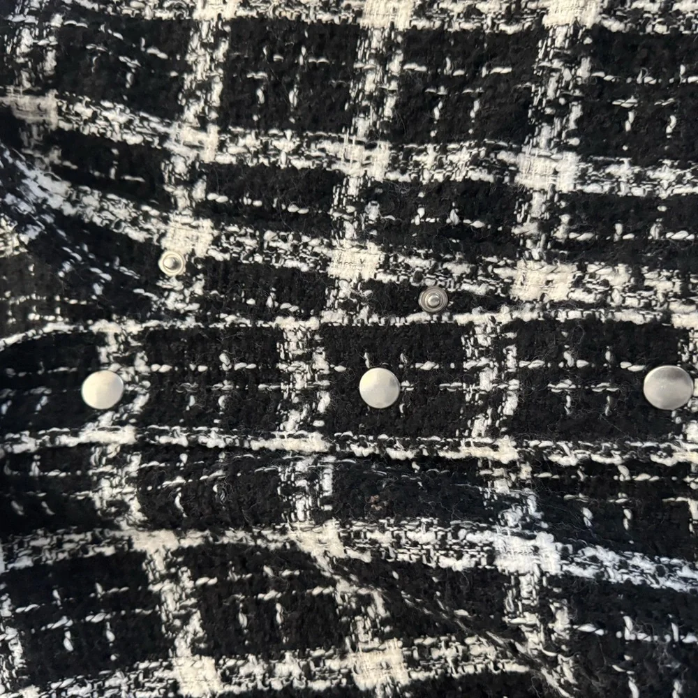 Zara Black and White tweed cardigan jacket very good condition - Picture 3 of 4